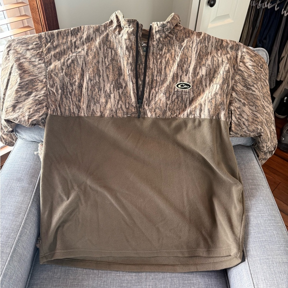 Drake - quarter zip refuge eqwader jacket. Mossy Oak Bottom land